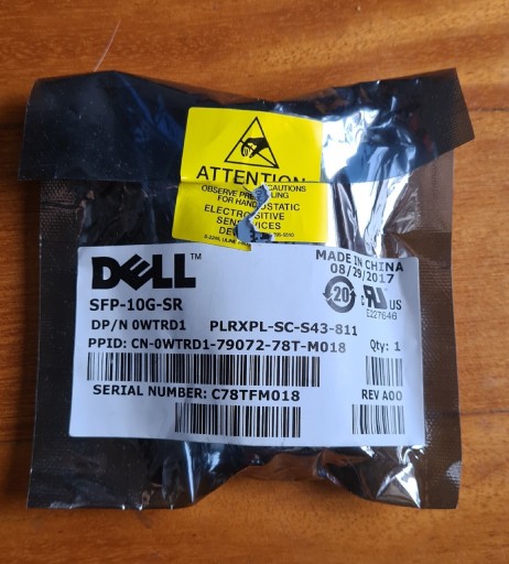 Zdjęcie oferty: Sprzedam wkładkę światłowodową Dell SFP-10G-SR