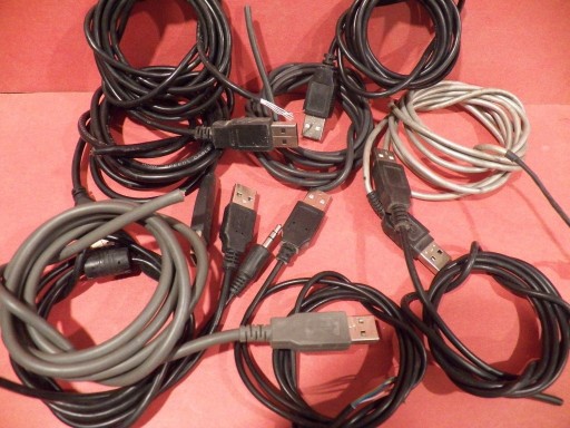 Zdjęcie oferty: Kable z jednym wtykiem USB od myszek itp