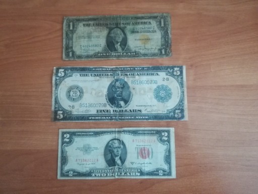 Zdjęcie oferty: Zestaw Banknoty Stare Dolary z USA