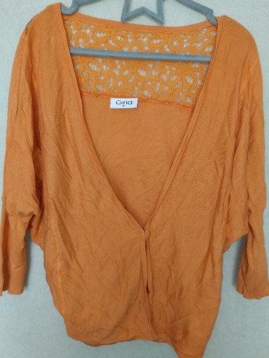 Zdjęcie oferty: Pomarańczowe wdzianko sweter kimono narzutka r 38