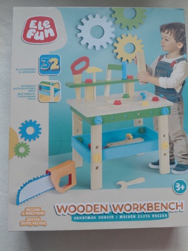 Zdjęcie oferty: Drewniany stół warsztatowy z akcesoriami
