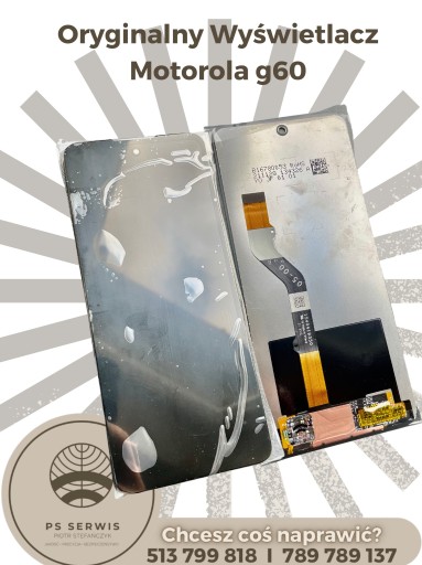 Zdjęcie oferty: Motorola G60 Oryginalny Wyświetlacz LCD Rege