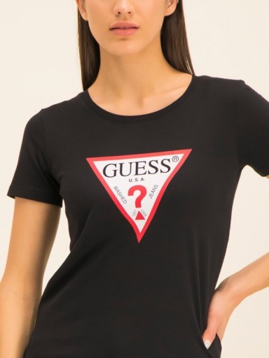 Zdjęcie oferty: Damski Tshirt Guess Czarny Logo M