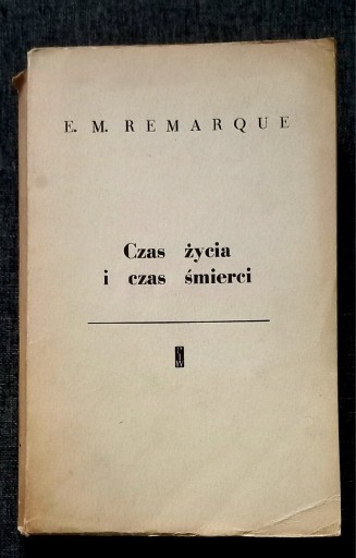 Zdjęcie oferty: Czas życia i czas śmierci książka 1960 antyk 