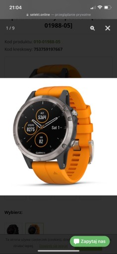 Zdjęcie oferty: Garmin Fenix 5 plus Sapphire Titanium