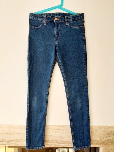 Zdjęcie oferty: Spodnie jeansy dziewczęce H&M 152 granatowe