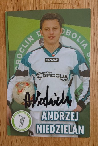 Zdjęcie oferty: Andrzej Niedzielan autograf Groclin piłka nożna 