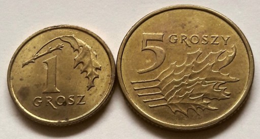 Zdjęcie oferty: III RP-- zestaw  monet o nominale 1 i 5 gr z 2018r