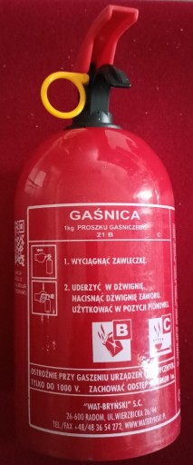 Zdjęcie oferty: Gaśnica proszkowa 1 kg BC samochodowa