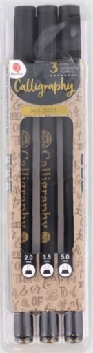 Zdjęcie oferty: Pisaki do kaligrafii, 3szt. (kolor złoty)