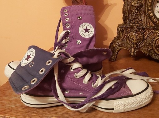 Zdjęcie oferty: Fioletowe długie trampki Converse r.36,5 23cm.