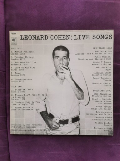 Zdjęcie oferty: LEONARD COHEN - Live Songs