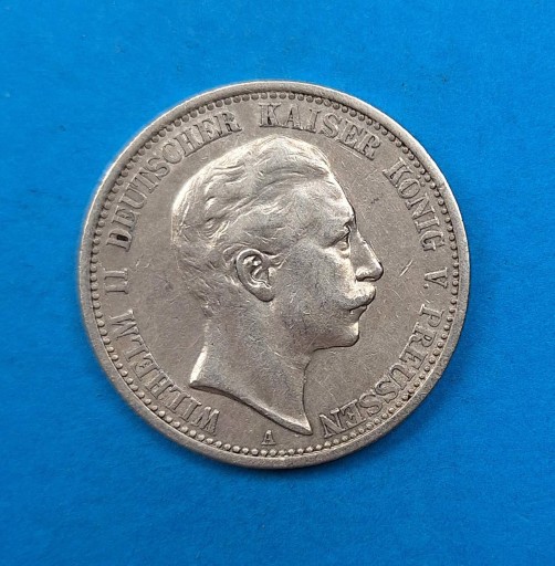 Zdjęcie oferty: Niemcy, Prusy 2 marki 1907, Wilhelm II, Ag 0,900