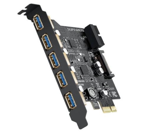 Zdjęcie oferty: SupaHub Karta PCI-E na USB 3.0, 5 portów