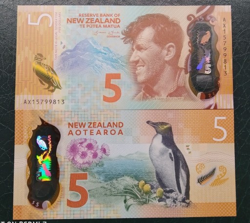 Zdjęcie oferty: Nowa Zelandia 5 dolarów UNC 2016