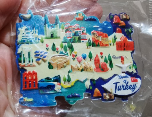 Zdjęcie oferty: Zagraniczny magnes na lodówkę 3D Turcja mapa