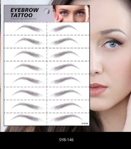 Zdjęcie oferty: Naklejki na brwi, tatuaż wodoodporny