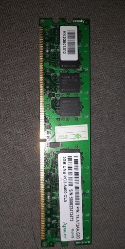 Zdjęcie oferty: Pamięć RAM Apacer 75.A73AA.G03 2GB