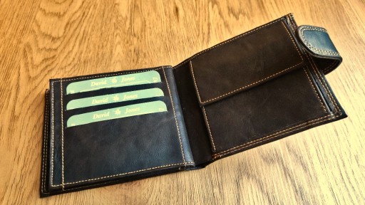 Zdjęcie oferty: portfel skórzany nowy, wiele przegródek + ukryta