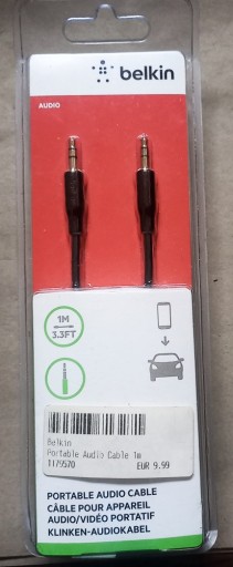 Zdjęcie oferty: Belkin Portable Audio Cable 3.5mm 1m kabel audio