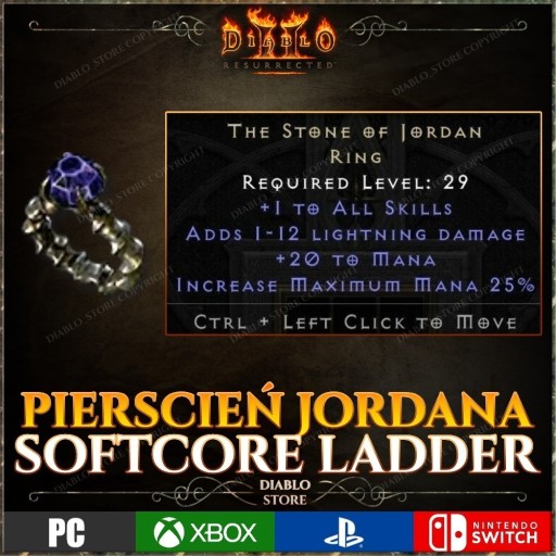 Zdjęcie oferty: Diablo 2 Resurrected LADDER Soj Stone Of Jordan