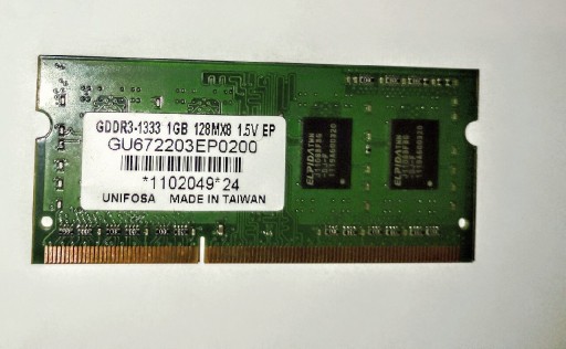 Zdjęcie oferty: RAM PC 1GB SODIMM ELPIDA 1333 DDR3