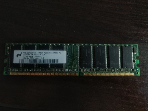 Zdjęcie oferty: MICRON MT8VDDT3264AY-40BGB 256MB DDR PC3200 400MHZ