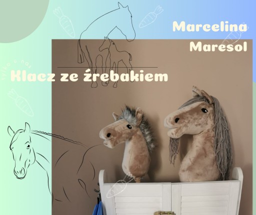 Zdjęcie oferty: Konik koń Hobby Horse na kiju klacz ze źrebakiem 