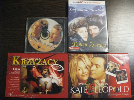 Zdjęcie oferty: FILMY VCD DOKTOR ŻYWAGO KRZYŻACY KATE&LEOPOL [O63]