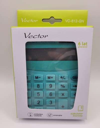 Zdjęcie oferty: Kalkulator VECTOR VC-812 GN zielony pastelowy
