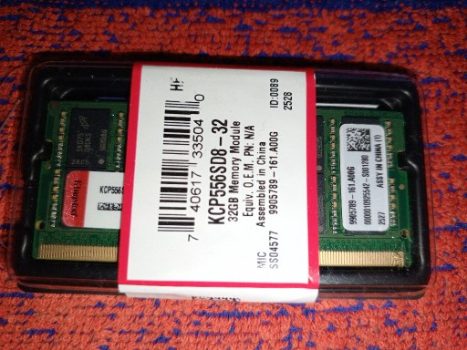 Zdjęcie oferty: NOWA  ->1x 32GB DDR5 --5600 --KINGSTON -So-Dimm 