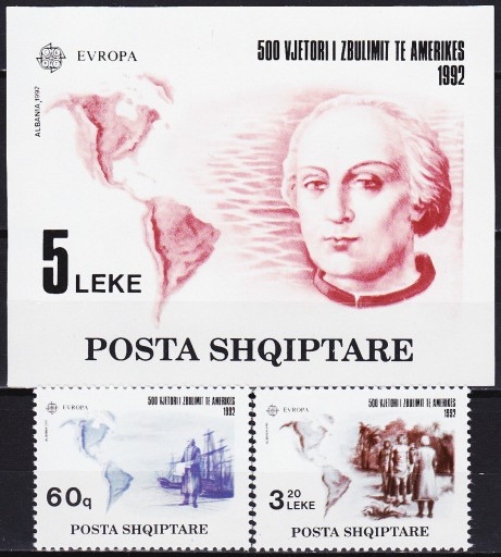 Zdjęcie oferty: Albania 1992 - EUROPA CEPT, odkrycie Ameryki