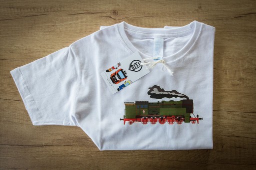 Zdjęcie oferty: T-shirt dziecięcy z parowozem PKP-OKz32-2 rozm9/11