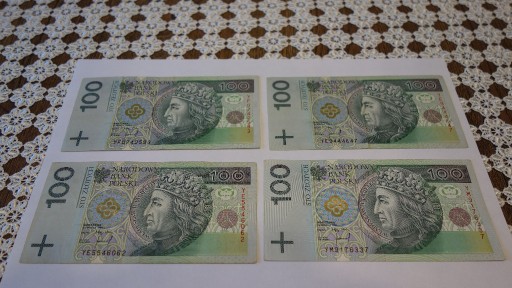 Zdjęcie oferty: Banknoty 100 zł serie zastępcze 10 sztuk