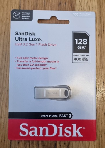 Zdjęcie oferty: Pendrive sandisk 128GB 400 MB/s Ultra luxe 