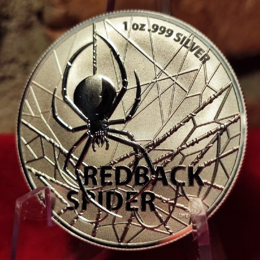 Zdjęcie oferty: Srebrna moneta REDBACK SPIDER most dangerous PAJĄK