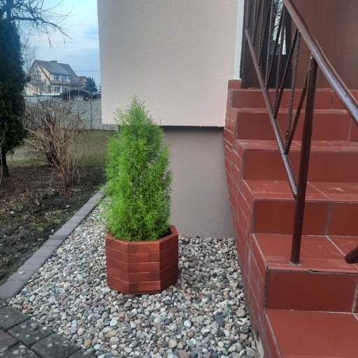 Zdjęcie oferty: Donica drewniana kwiaty taras balkon nowa okrągła