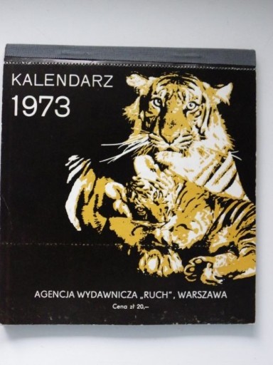 Zdjęcie oferty: Kalendarz ZOO fotosy  1973 RUCH