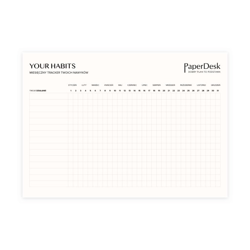 Zdjęcie oferty: Miesięczny planner habit tracker - tracker nawyków