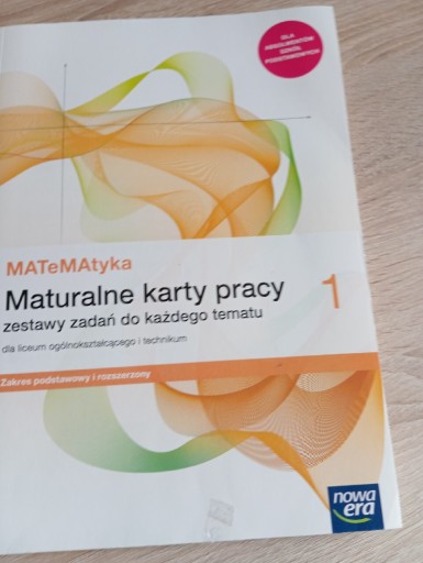 Zdjęcie oferty: Maturalne karty pracy. Matematyka. Klasa 1.