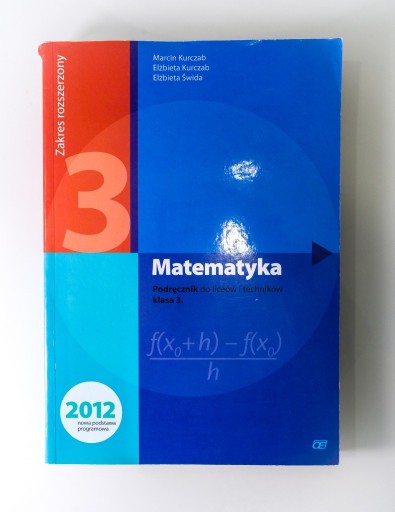 Zdjęcie oferty: Matematyka 3 Podręcznik Zakres rozszerzony