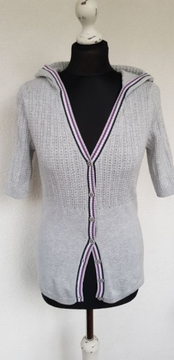 Zdjęcie oferty: ESPRIT sweter bluza krótki rękaw kaptur r.M/L szar
