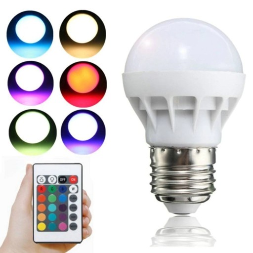 Zdjęcie oferty:  Kolorowa Żarówka RGB LED