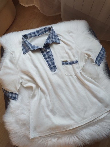 Zdjęcie oferty: Kremowa bluzka koszulka polo damska lata 90' S/M 