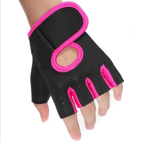 Zdjęcie oferty: Rękawice damskie na siłownię rękawice na rower różowe rękawiczki