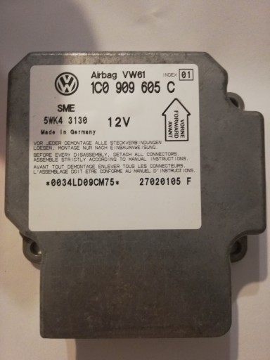 Zdjęcie oferty: VW PASSAT B5 FL MODUŁ PODUSZEK 1C0909605C