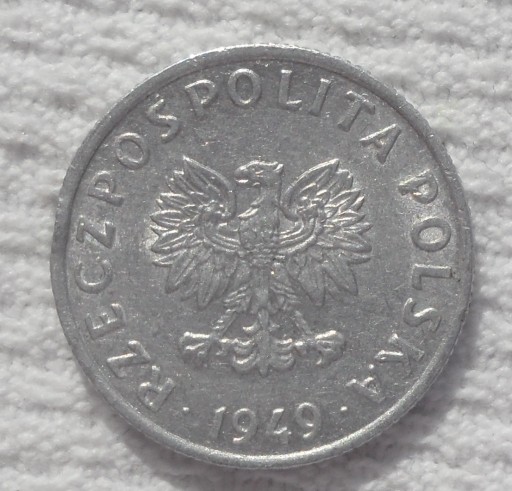 Zdjęcie oferty: Polska 5 groszy 1949 (1956) Al Kremnica Słowacja
