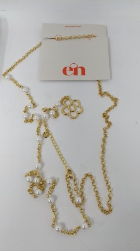 Zdjęcie oferty: Damski łańcuch biżuteria złoty perełki