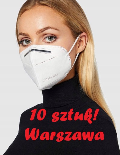 Zdjęcie oferty: Maska KN95 N95 FFP2 CE maseczki Warszawa |10 sztuk