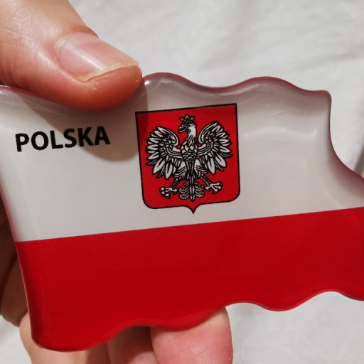 Zdjęcie oferty: Magnes na lodówkę Polska flaga Godło Orzeł w koron